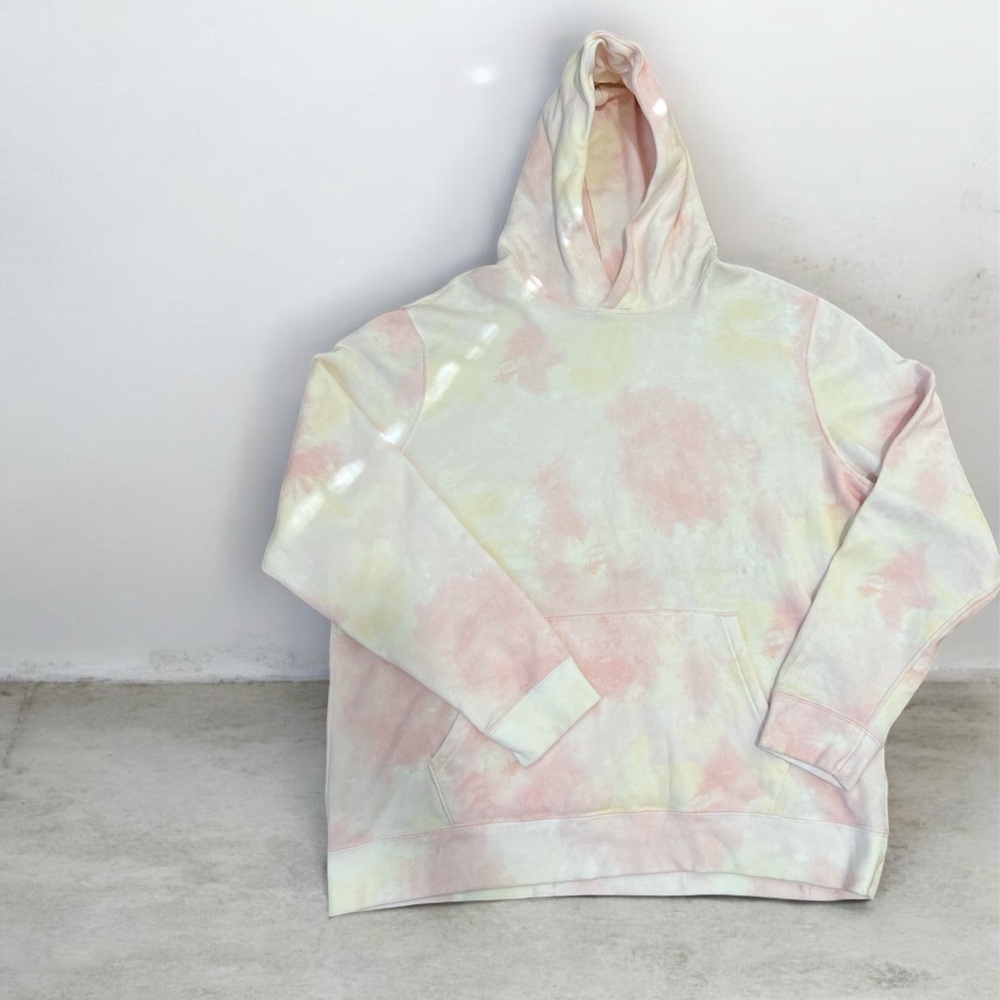 Abercrombie & Fitch Pink and White Fleece Hoodie